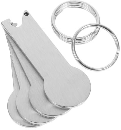 Sewroro 4pcs Portable Trolley Tokens Shopping Cart Key Quarter Stainless Steel Shopping Trolley Keychain Backpack Keychain Tokens Key Ring
