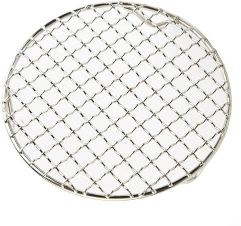 Griglia per barbecue in acciaio inox per barbecue all'aperto, griglia di raffreddamento rotonda con piedini rete di ricambio per affumicatore a pellet a gas e griglia a carbone, diametro 29,5 cm
