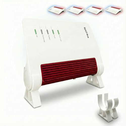 R-Satz Shop Standfuß Ständer passend für Fritzbox 5590 Fiber, 6670 Cable, 7590 AX und 7690 (2er Set) (Weiß)