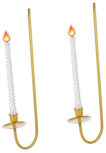 GLEAVI 2piezas Candelabros Decorativos De Metal Unidades Elegantes para Sala De Comedor y Oficina Diseño Clásico