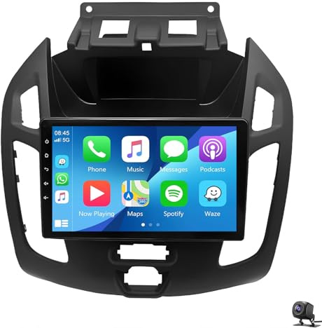 LiteGauge Android 15 Autoradio für for-d Tourneo Connect/Transit Connect 2013-2018 mit Wireless Carplay Android Auto 9 Touchscreen BT HiFi/RDS/FM Radio WiFi Navi/AHD Rückfahrkamera/CANBUS