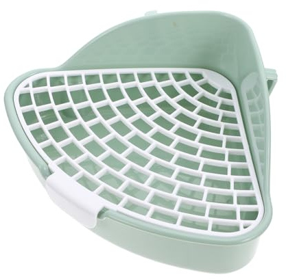 PartyKindom Kaninchen Toilette aus Fall Töpfchentrainer für Kleintiere Kompakte Eckige Haustier Toilette für Kaninchen Meerschweinchen und Hamster Design