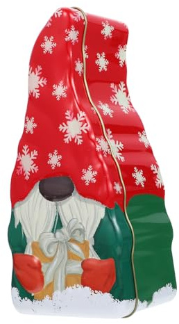 OFFSCH Caja de Almacenamiento Hermética para de Navidad Lata de Hierro con Diseño de Papá Noel y de Caja Multiusos para Galletas Chocolates y Fiestas Navideñas para Hogar y Tiendas