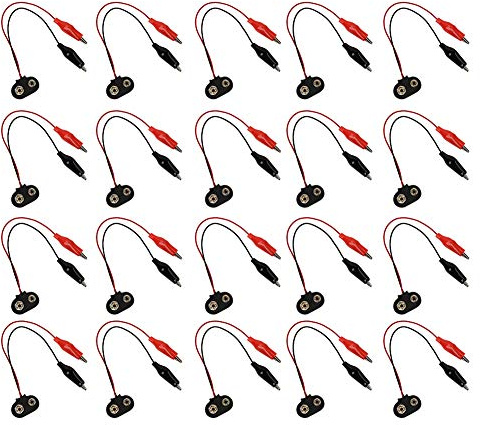 Conector de la batería Clip Probación de alambre de cables de cable 9V 15 cm de longitud para pruebas eléctricas