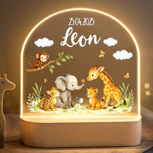 Little Deco individuelle Nachttischlampe, Nachtlicht Baby, Lampe mit Namen | Tischlampe mit Kabel, Stilllicht, Kinderzimmer Deko, indirekte Beleuchtung, Wickellicht, Baby Geschenk personalisiert