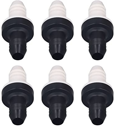 EMUKOEP 6 Pezzi Valvola di Ritegno in Plastica Valvola di Non Ritorno a 1 Via per Liquidi e Gas Diametro Interfaccia 3/8 Pollici 10 Mm (#3)