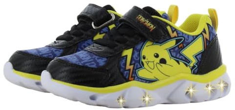 Leomil Pokémon Basket Enfant Garçon Lumineuses 30, Noir