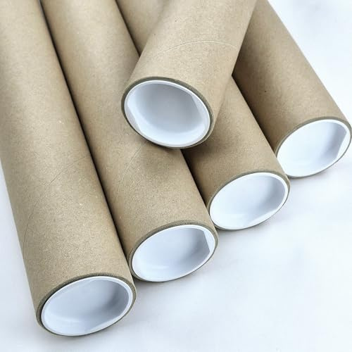 F.Lupinski Postrohr 20-118cm, INDUSTRIEQUALITÄT - deutsches Produkt, extra STABILE Rundverpackung mit Deckel für Zeichnungen, schützt Inhalte vor Beschädigung (50 cm, 5 x 50x5,1cm bis DIN A2)