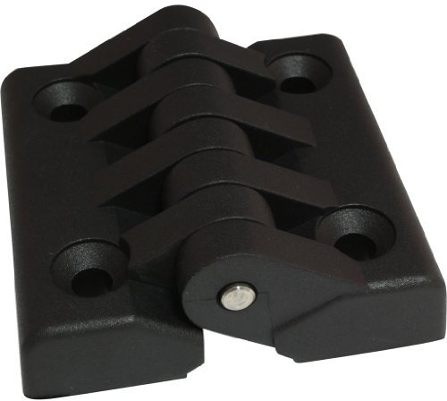 Cerniera a vite con telaio in plastica poliammide PA rinforzato con fibra di vetro 65 x 64 mm 180°