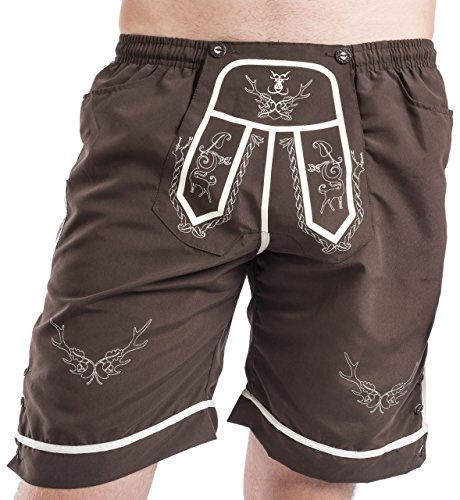 Trachten Badehose - Strandjäger - Badeshorts - Lederhose - Trachtenbadehose Shorts