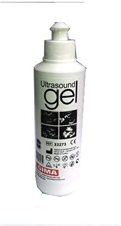 Gima – Transparent, allergivänlig och vattenlöslig ultraljudsgel utan salter, formaldehyder och dofter, 40 250 ml flaskor med doseringsspets