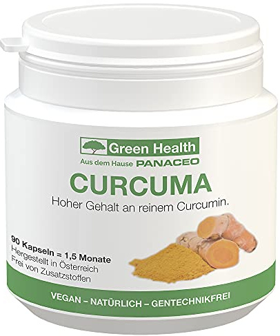 Curcuma Kapseln 90 Stk. aus reinem Curcumin mit schwarzem Pfeffer