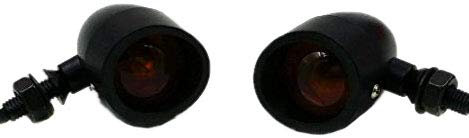 Motorrad M10 10mm Bullet Blinker Licht Lampe W / Visier Für Bobber Cafe Racer Chopper Cruiser Retro Vintage Benutzerdefinierte (schwarz / Bernstein)