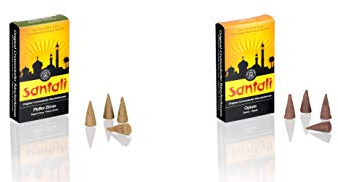 Crottendorfer Räucherkerzen Santali - fernöstliche Düfte - 2er Set (2x20 Räucherkerzen Größe M) - Opium + Pfeffer-Zitrus - Made in Germany
