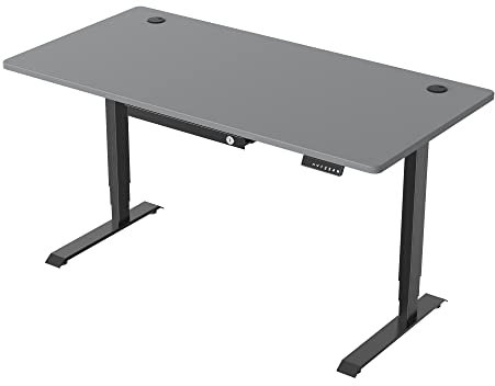 ERGOSPOT® ES1 EVO - Elektrisch stufenlos höhenverstellbarer Schreibtisch 160x80cm mit Zwei Motoren/Memory-Funktion/Kollisionsschutz und Soft-Start/Stop 130kg belastbar (EVO Business Paket Schwarz)