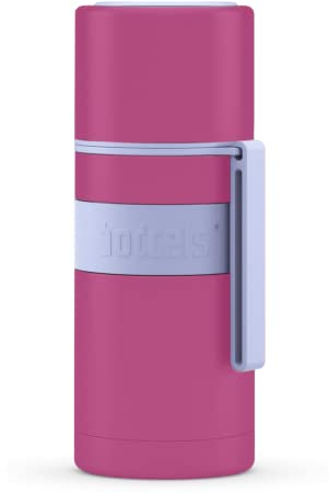 boddels Thermoskanne mit Becher 350ml - Isolierflasche aus Edelstahl, auslaufsicher, Vakuum-isoliert, doppelwandig, Thermosflasche mit Becher, BPA-frei, hält 12h warm, 360° Verschluss, Trageschlaufe