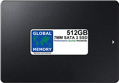 GLOBAL MEMORY Disque dur SSD SATA 3 512 Go 7 mm pour MacBook Pro Non Retina (2011-2012)