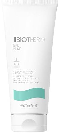 Biotherm, Gel de Ducha con Fragancia Revitalizante, Limpia, Refresca y Suaviza la Piel, Textura de Gel a Espuma, Para Todo Tipo de Pieles, Eau Pure, 200 ml