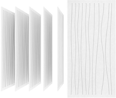 UMIACOUSTICS 6 PCS Acoustic Wall Panels,47.2 x 23.6 Inches Flame Retardant Sound Absorbing Panels,Decorative Sound Proof Panels in Art Curve Shaped White Color