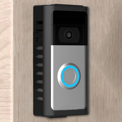 PUUUCI No-Drill Doorbell Mount for Battery Video Doorbell 1/2/3/3 Plus/4/(2020 Release), Adhesive Steel Metal Doorbell Mounting Bracket Accessories for Apartment, Home, Business