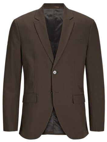 Jack&Jones Jprbushwick Harry Blazer Slim Fit, Noir Ardoise/Carreaux : Coupe ajustée, 46