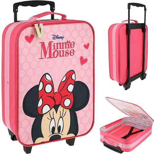 alles-meine.de GmbH Kinder - Reiseartikel & Taschen - Verschiedene Artikel frei wählbar - großer - Kinder Trolley - - Minnie Mouse - wasserabweisend & beschichtet - für Mädchen &..