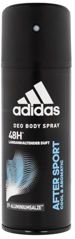 6x Adidas Men Deospray - After Sport - 0% Aluminiumsalze - 150ml