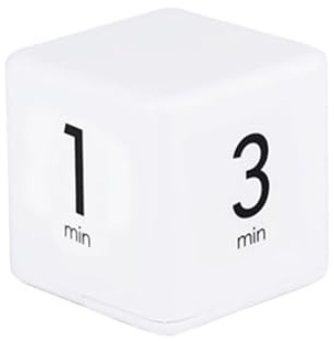 HUIOP Temporizador de Cocina Digital,Temporizador de Cubo portátil Temporizador de Cocina Digital Alarma de Cuenta Regresiva 1-3-5-10 Minutos Tiempo de con Pantalla Digital Gestión del Tiempo