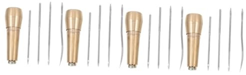 TEHAUX 4sätze Tragbaren Kupfer-nähahle Für Textilien Ergonomisches Design Für Reparaturen An Schuhen Zelten Und Möbeln Teiliges Zubehörset