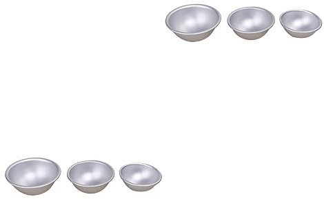 Amosfun 2 Sets Selbstgemachte Badeformen Set Mit Größen Halbkreis-kugelform Für Die Herstellung Von Seife Und Süßigkeiten 6 Stück X 2