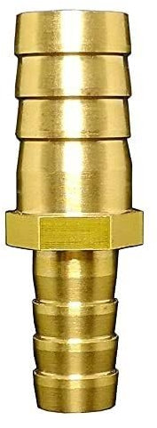 1Stk Messing-Schlauchanschluss 4-25mm, gerade Reduzierstücke mit gleichen Adaptern, Messing-Rohrverbindung für Wasser, Gas, Öl(8mm to 8mm L-46mm)