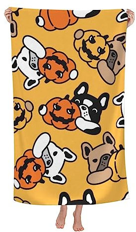 Herren Damen Microfaser Handtücher Großes Strandtuch Mit Halloween-Pumpkin Reisehandtuch Niedlich Badetuch Groß Besonderes Saunatuch Für Sport Schwimmen Pool