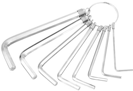 BOHUIZ Juego de 8 llaves Allen, 1,5-6 mm, llaves hexagonales interiores, juego de llaves hexagonales para el hogar