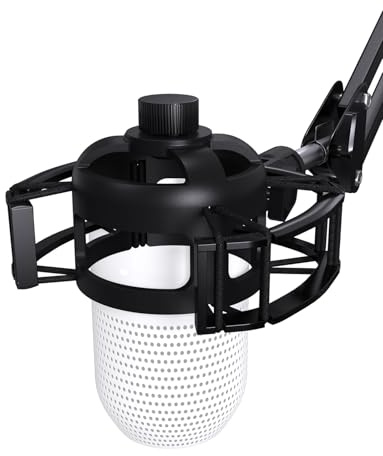 Custom Built for Razer Seiren Shock Mount Anti-Vibration Suspension Elastic Shock Mount Holder Clip Mics Stand with Screw Adapter Compatible with Razer Seiren V3 Mini USB V2 Microphone
