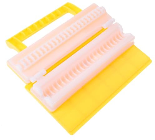 Abaodam Machine à Brochette Manuelle pour Barbecue en Pp Jaune, Simple Rangée, Haute Efficacité, pour Pique-niques Cuisine