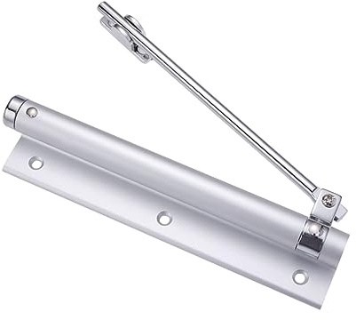 WOONEKY 1pezzi Chiudiporta Automatico Per Porte Interne Asta Regolabile in Alluminio Leggero Con Molla Potente Chiudiporta Pratico Per Casa Facile Da Installare e Adatto Porte in Legno