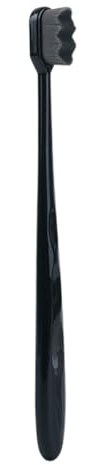 BAZEITFLOW Spazzolino Setole Morbide Micro per Orale con Ergonomico Antiscivolo Strumento Dentale per Pulizia Completa e Rimozione Tartaro Adatto Apparecchi Ortodontici Nero