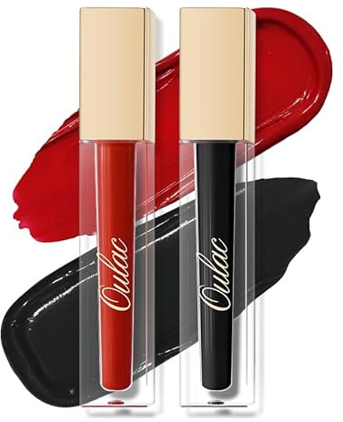 Oulac Red Lipstick Set for Women, Matte Liquid Lipstick Long Lasting Red High Impact Creamy Matte Lip Gloss, Rich Colour Formula with Vitamin E & Rose Oil, Waterproof, Vegan