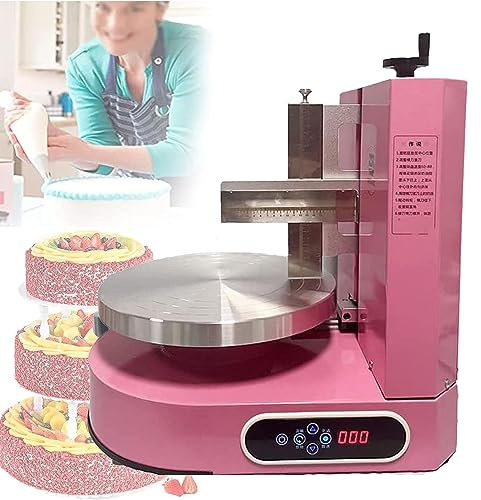 Cake Icing Machine Cake Cream Spreading Machine Electric Birthday Cake Smoother for 4-12 Inch Cakes - Automatic Cake Coating Smoothing Machine