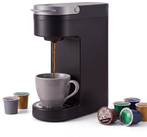 ALLILUYAA Kapsel kaffemaskin, kapselmaskin med automatisk uppvärmning, vattentank med stor kapacitet, kaffebryggare kapslar för kapselkaffe och filterkaffe