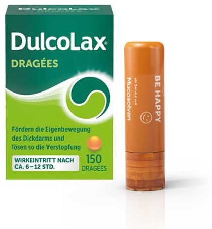 Set mit DULCOLAX Dragees 5 mg magensaftresistente Tabletten Dose (150St) + Lippenpflegestift
