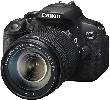Canon EOS 700D Digital SLR Camera 18MP FULL HD + EF-S 18-135mm IS STM (Renewed)