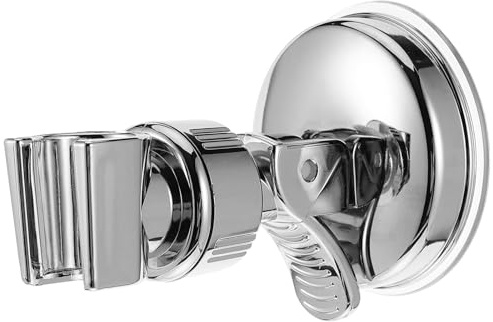 LIFKICH Support de Pommeau de Bain à Ventouse Orientable en Acier Inoxydable Installation Rapide sur Surface Lisse Compatible Bain Flexible et Extérieur