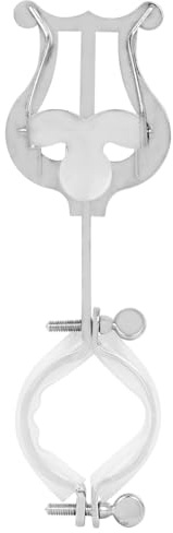 Supporto per clarinetto e lira per clarinetto, supporto di fissaggio per spartiti musicali, struttura in acciaio inox, perfetto per una facile gestione degli spartiti musicali