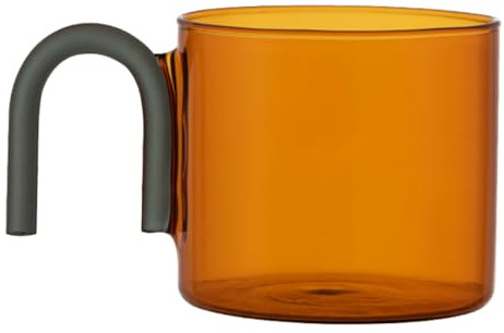 Abaodam Tazza da Caffè in Vetro Colorato 300ml Resistente al Calore Design Unico e Decorativo per Colazione e Tè