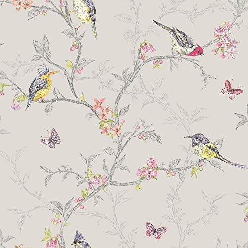 Holden Decor Enchanted Garden 98081 Papier peint en papier peint Blanc 10,05 x 0,53 m