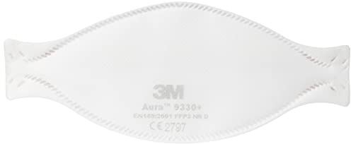 3M 9330+ Aura Fold platt oventilerat damm/dimma andningsskydd, FFP3 (förpackning med 20)