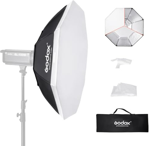Godox Octagon Softbox 37 inch/95cm Photography Light Diffuser and Modifier with Bowens Speedring Mount for Monolight Photo Studio Strobe Lighting