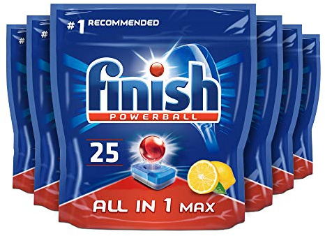 Finish All in 1 Max 150 Dishwasher Tablets Lemon (Pack of 6)