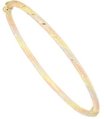 My Gold Damen Armreif Armband Gold Echtes Gelbgold Rotgold Roségold Weißgold 375 (9 Karat) Ø 65mm Milloa